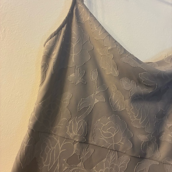 BHLDN Hutch Taye Midi Dress dove Gray Floral Slip Dress Size 4 - Picture 7 of 13